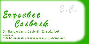 erzsebet csibrik business card